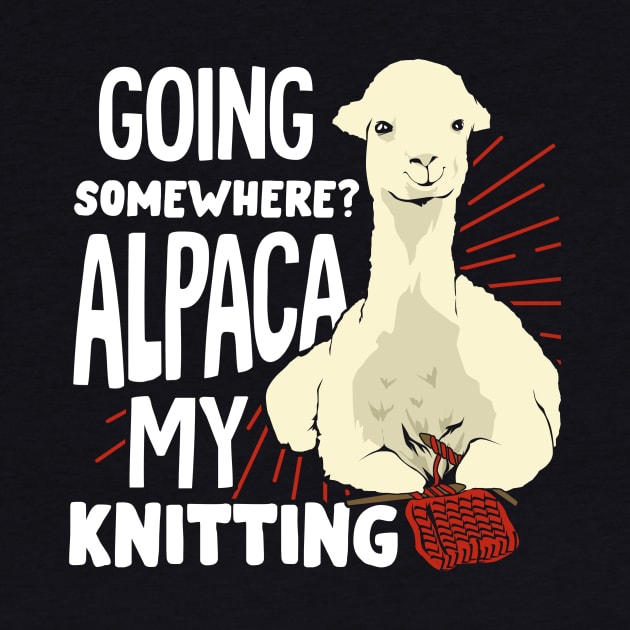 Funny Knitting Lover Alpaca Knitter Gift by Dolde08